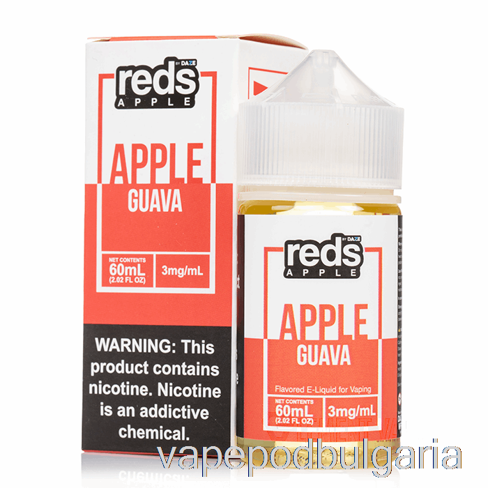 Vape Bulgaria Guava - е-сок от червена ябълка - 7 Daze - 60ml 0mg